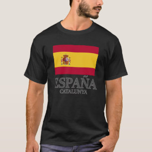 Camiseta Espanha Catalunha Bandeira Viagem Europa Férias