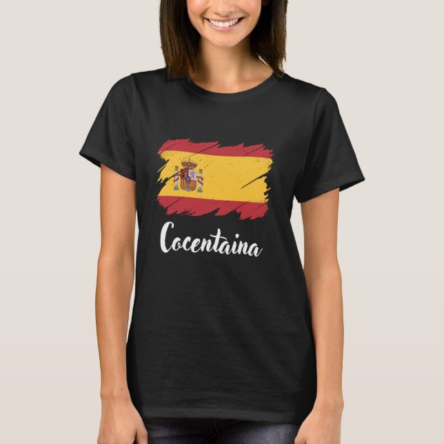 Camiseta Espanha Cocentaina, bandeira espanhola, Cocentaina (Frente)