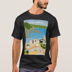 Camiseta Espanha Costa Brava Vintage Viagem Mínimo Pos