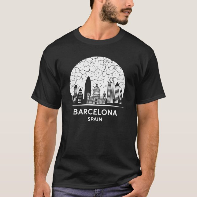 Camiseta Espanha da cidade de Barcelona (Frente)