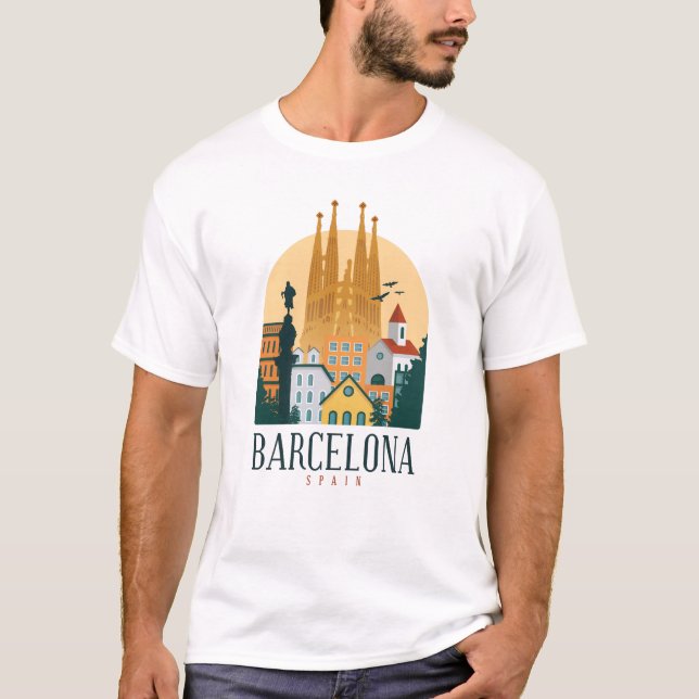 Camiseta Espanha de Barcelona Bonita de espanhol de present (Frente)