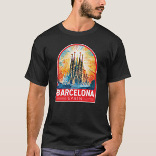 Camiseta Espanha de Barcelona La Sagrada Familia Viagem Art