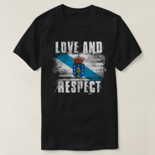 Camiseta Espanha do Galician da bandeira de Galiza do amor 