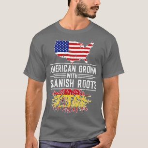Camiseta Espanha do Orgulho Raiz Espanhol Americano Crescen