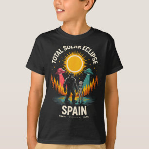 Camiseta Espanha Eclipse Total do Sol 2026 Pé Grande Alien