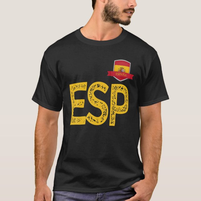Camiseta Espanha Espa a Human Flag Letra E e S e Espanha P (Frente)