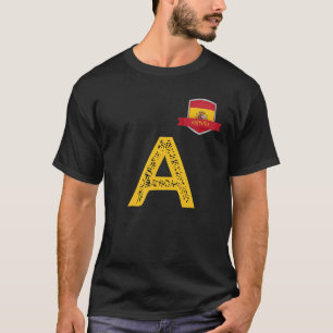 Camiseta Espanha Espa a Marca Humana Letra A Espanha Espa a