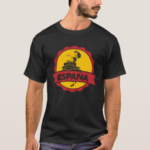 Camiseta Espanha Espana - Crachá Flamenco - Bandeira espanh