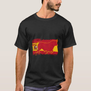 Camiseta Espanha Espana Espanha Bull Flag Pried Sport Fan S