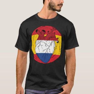 Camiseta Espanha espanhola Koningsdag Dutch Heart