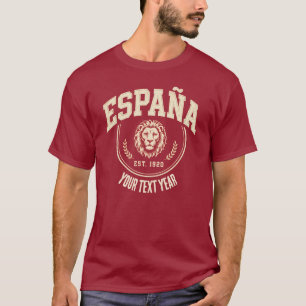 Camiseta Espanha EST. 1920 Brasão do Leão Vintage Atlético