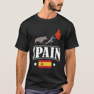 Camiseta Espanha Flag Bull Fighting Espanhol