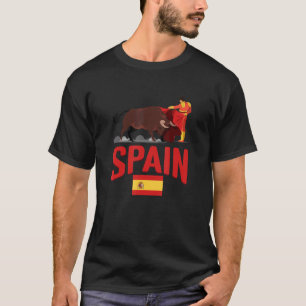 Camiseta Espanha Flag Bull Fighting espanhol 1