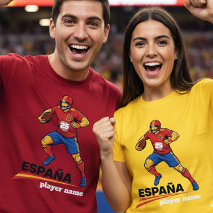 Camiseta Espanha Futebol Americano Ação Dinâmica Nacional