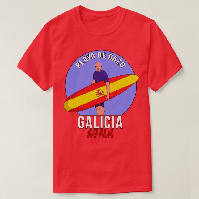 Camiseta Espanha Galiza de Praia Razo (Frente do Design)