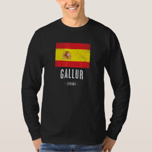 Camiseta Espanha Gallur Es Sinalizar Bandera de Cidade Ropa