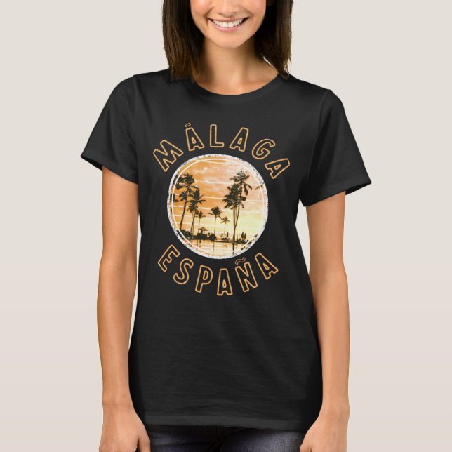Camiseta Espanha Málaga ESPANA Retro Sunset (Frente)