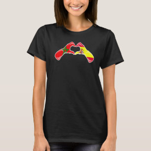 Camiseta Espanha marroquina Coração Espanhol