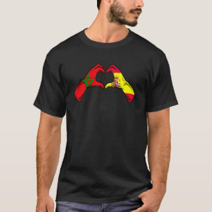 Camiseta Espanha marroquina Coração Espanhol