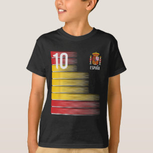 Camiseta Espanha Número 10 Espana Futebol Espanhol Homens M