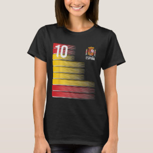 Camiseta Espanha Número 10 Espana Futebol Espanhol Homens M