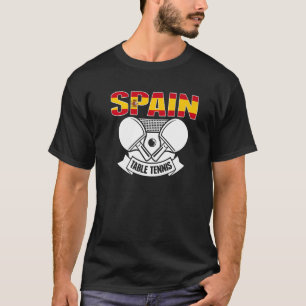 Camiseta Espanha Ping Pong - Suporte para a equipe de Tênis