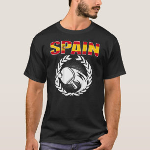 Camiseta Espanha Ping Pong - Suporte para a equipe de Tênis