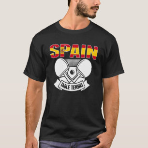 Camiseta Espanha Ping Pong - Suporte para a equipe de Tênis