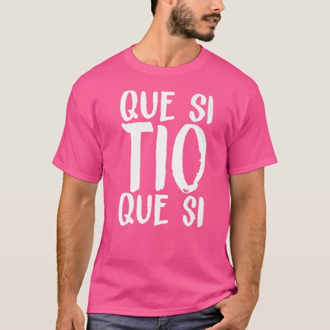 Camiseta Espanha Que Si Tio Espanhol Diversão Memória Jovem (Frente)