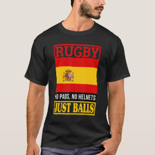 Camiseta Espanha Rugby Sem Pads Sem Capacetes Apenas Bolas