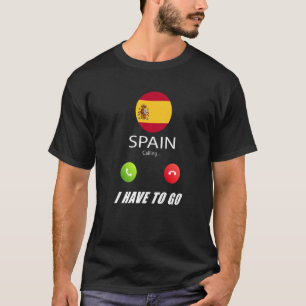 Camiseta Espanha Sinalizador A Espanha De Souvenir Está Cha