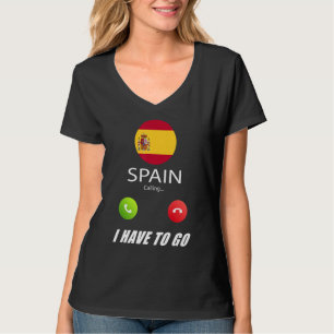 Camiseta Espanha Sinalizador A Espanha De Souvenir Está Cha