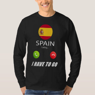 Camiseta Espanha Sinalizador A Espanha De Souvenir Está Cha