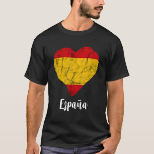 Camiseta Espanha Sinalizador Heart Espana Orgulho Espana Ra