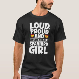 Camiseta Espanha Sinalizador Orgânicos Espanhóis Homens e M
