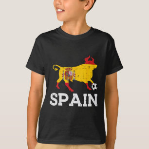 Camiseta Espanha Touro Futebol Espanhol Ll Homens Mulheres 