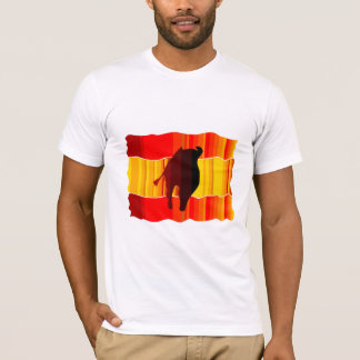 Camiseta Espanha única bandeira e design de touro