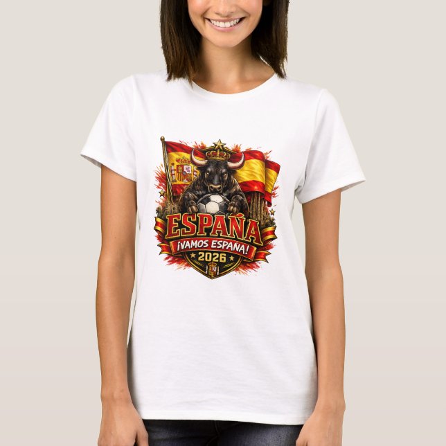 Camiseta Espanha ¡Vamos España! 2026 Fã de Futebol  (Frente)
