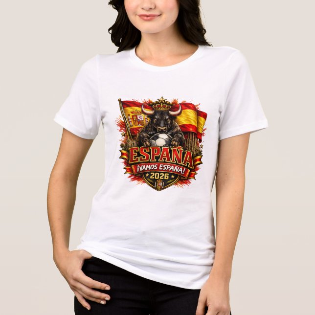 Camiseta Espanha ¡Vamos Espanha! 2026 Fã de Futebol  (Frente)