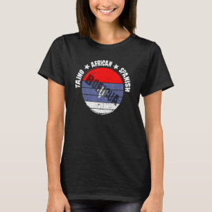 Camiseta Espanhol Africano Taino - Boricua - Heritag Hispân