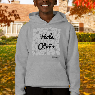 Camiseta Espanhol Alô outono Vibes Personalizam Crianças