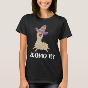 Camiseta Espanhol Alpaca Cinco De Mayo Kids Como Te Llamas