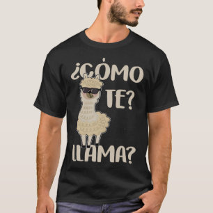Camiseta Espanhol Alpaca Cinco De Mayo Kids Como Te Llamas