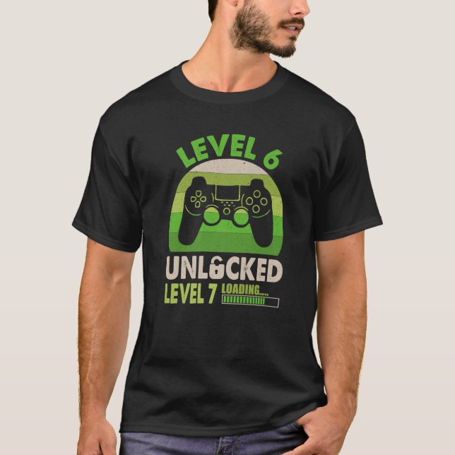 Camiseta Espanhol com 6 anos de idade Gamer Engraçado 6 de  (Frente)