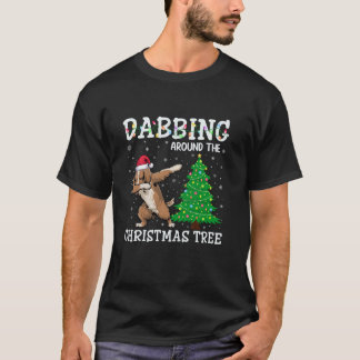 Camiseta Espanhol de Campo Cão Santa Hat Dabbing ao redor d