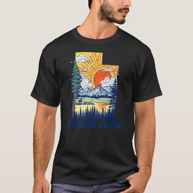 Camiseta Espanhol Fork Utah - Estado State Pride Mountain R (Frente)