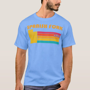 Camiseta Espanhol Fork Utah Vintage Afetou Souvenir