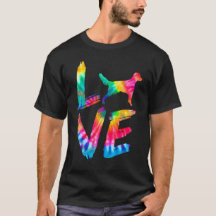 Camiseta Espanhol francês Tie Dye Love Dog Mãe Pai