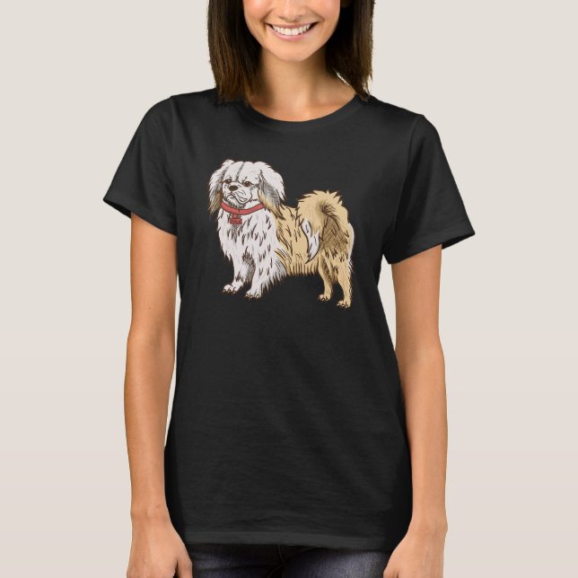 Camiseta Espanhol Tibetano - Identificação de cães - sobrev (Frente)