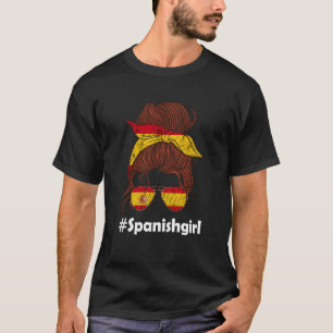 Camiseta Espanhola Mulher Espanhola Bandeira Espanhola P